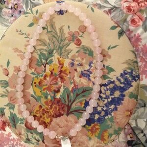 Pink Quartz Beaded Necklace